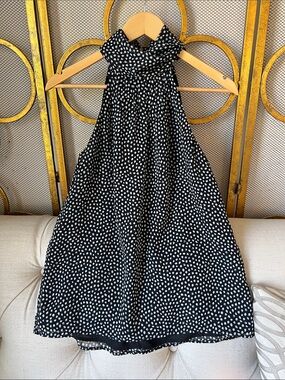 MICHAEL Michael Kors Black and White Polka Dot Halter Top